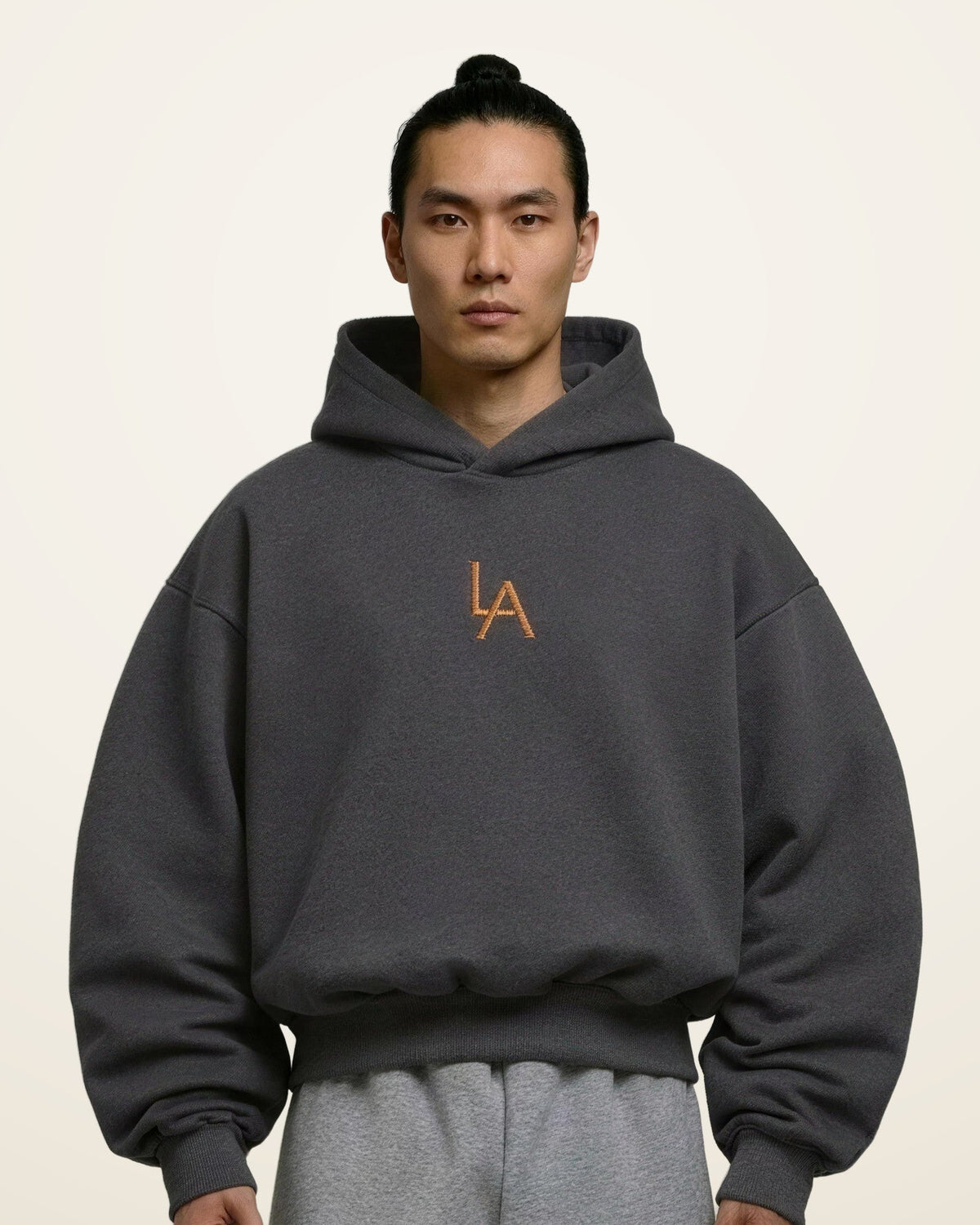 Shadow Slate Oversized Hoodie, front