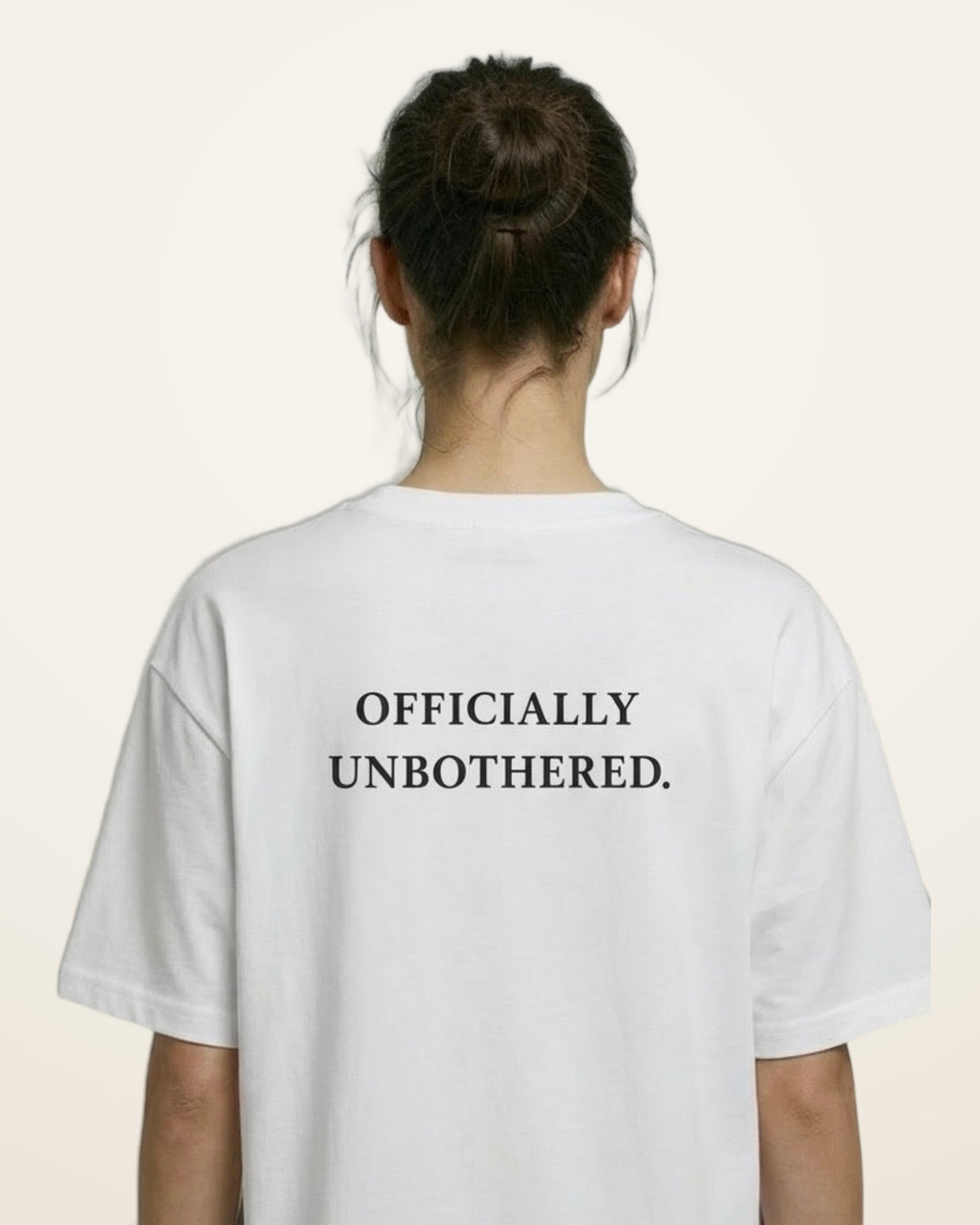 Officially Unbothered tee, white